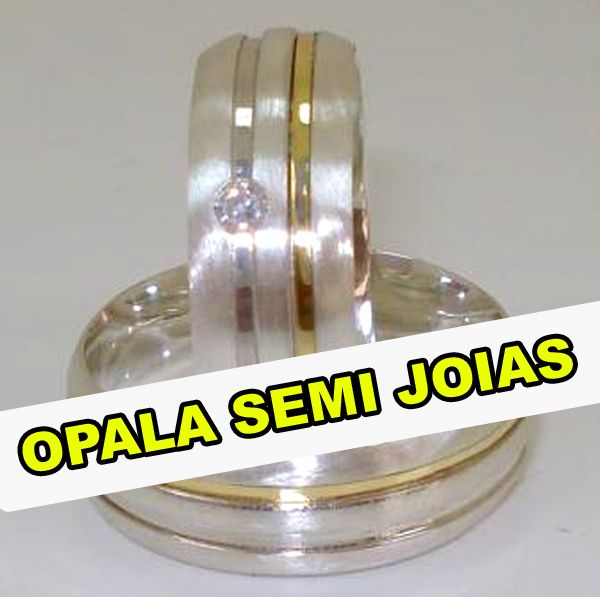 Par Alianças Ouro Branco Filete Ouro 18k Zircônia